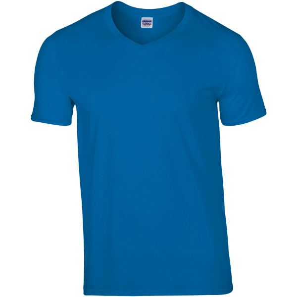 Premium Cotton Adult V-neck T-shirt Sapphire XXL