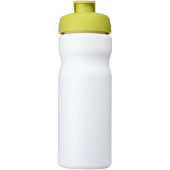 Baseline® Plus 650 ml sportflaska med uppfällbart lock - Vit/Limegrön