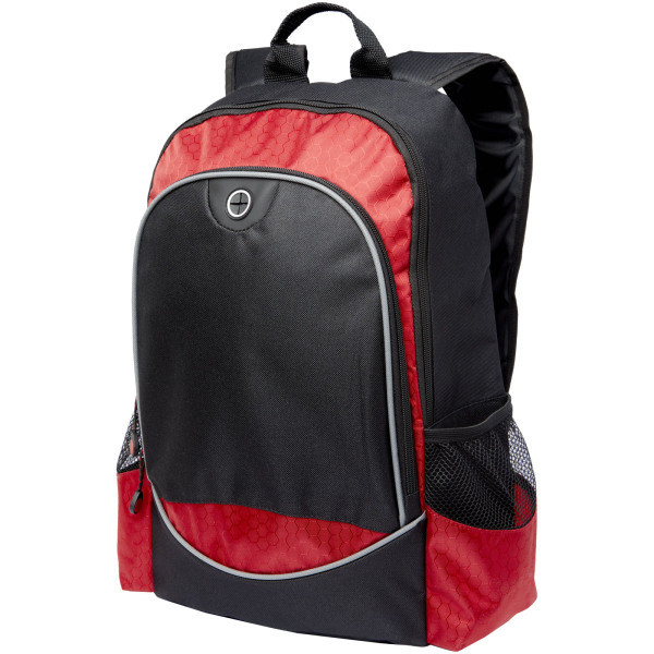 Benton 15" laptop backpack 15L - Solid black/Red