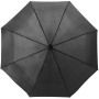 Alex 21.5" foldable auto open/close umbrella - Solid black/Silver