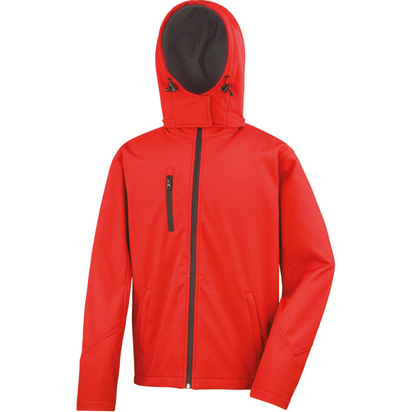 Core Tx Performance Hooded Soft Shell Jacket Red / Black M