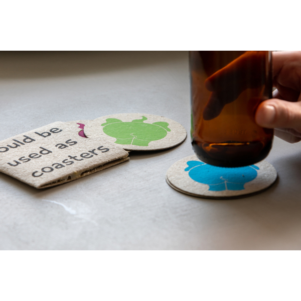 Coasters made from elephant poo- set of 5 pieces