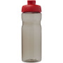 H2O Active® Base Tritan™ 650 ml sportfles met klapdeksel - Charcoal/Rood