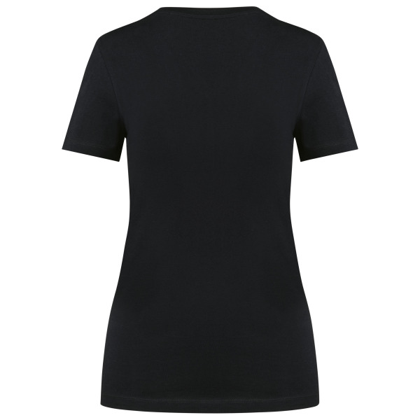 Supima® dames-T-shirt V-hals korte mouwen Black XS