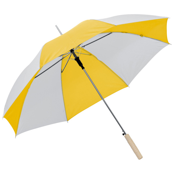 Grote 2-Kleurige paraplu met houten grip