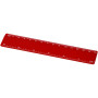 Refari liniaal van 15 cm van gerecycled plastic - Rood