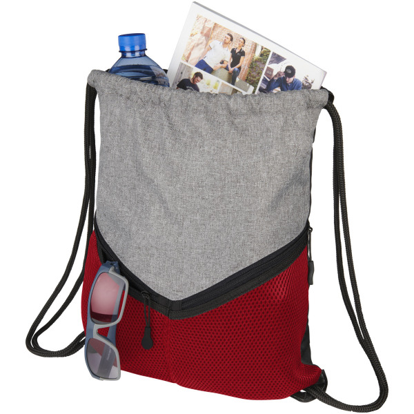 Voyager drawstring backpack 6L - Red/Grey
