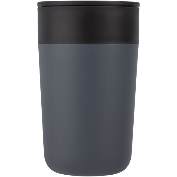 Nordia 400 ml double-wall recycled mug - Grey