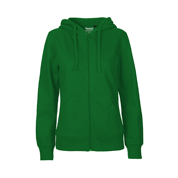 Neutral ladies zip hoodie-Green-L