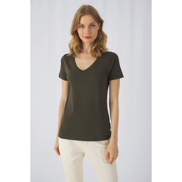 Organic Cotton Inspire V-neck T-shirt / Woman White S