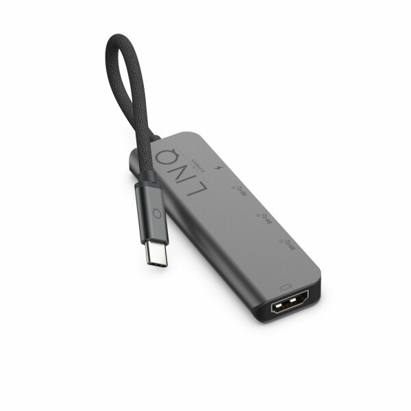 LINQ 5in1 PRO USB-C Multiport Hub - grey