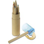 ABS and cardboard tube with pencils Libbie light blue
