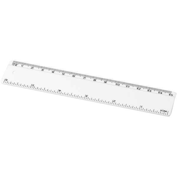 Renzo 15 cm plastic ruler - White