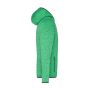 Men's Knitted Fleece Hoody - green-melange/black - M