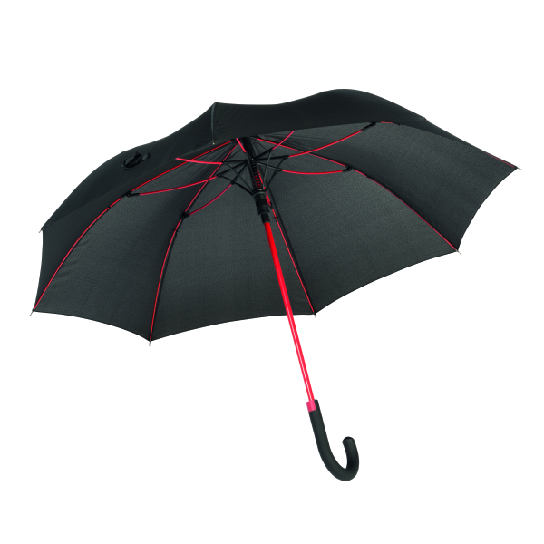 Automatisch te openen paraplu CANCAN - rood, zwart