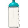 H2O Active® Bop 500 ml bidon met koepeldeksel - Transparant/Aqua blauw