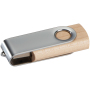 USB-stick twist van hout, licht