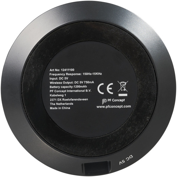 Fiber draadloze oplaadbare Bluetooth® speaker - Zwart