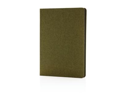 Deluxe stoffen notitieboek met zwarte zijkant Deluxe stoffen notitieboek met zwarte zijkant