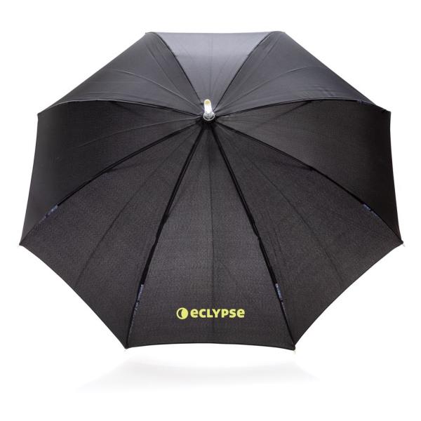 23" manual open/close  LED umbrella, black