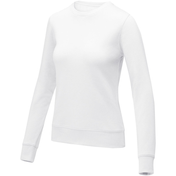 Zenon women’s crewneck sweater - White - 4XL
