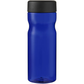 H2O Active® Eco Base 650 ml drikkeflaske med skruelåg - Blå/Ensfarvet sort