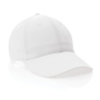 Impact 6 panel 190gr Recycled cotton cap with AWARE™ tracer, white