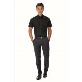 B&C Black Tie Shortsleeve Men, White, S