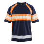 UV-T-shirt High Vis Marineblauw/Oranje