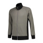 L&S Sweater Cardigan Workwear pearl grey/bk 3XL