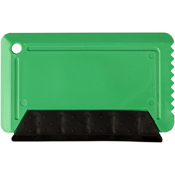 Freeze credit card sized ice scraper with rubber - Green