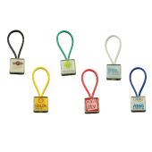 Rubberband sleutelhanger met doming tot full colour bedrukt Rubberband sleutelhanger met doming tot full colour bedrukt