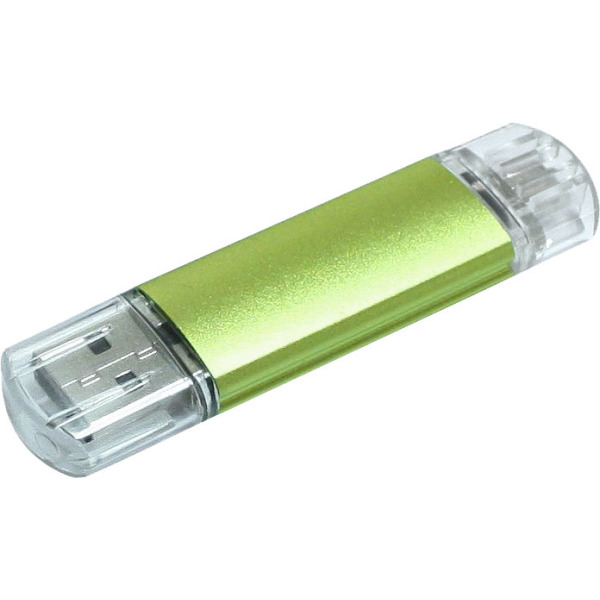 Aluminium On-the-Go (OTG) USB-stick - Groen - 32GB