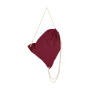 Cotton Drawstring Backpack - Burgundy - One Size