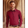 Fitted Long Sleeve Stretch Shirt - Port - 4XL