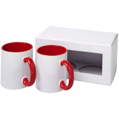 Ceramic sublimatie mok 2 delige geschenkset - Rood