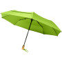 Bo 21” opvouwbare automatische gerecyclede PET paraplu - Lime