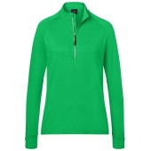 Ladies' Sports  Shirt Half-Zip - fern-green - XXL