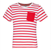 White / Red Stripe