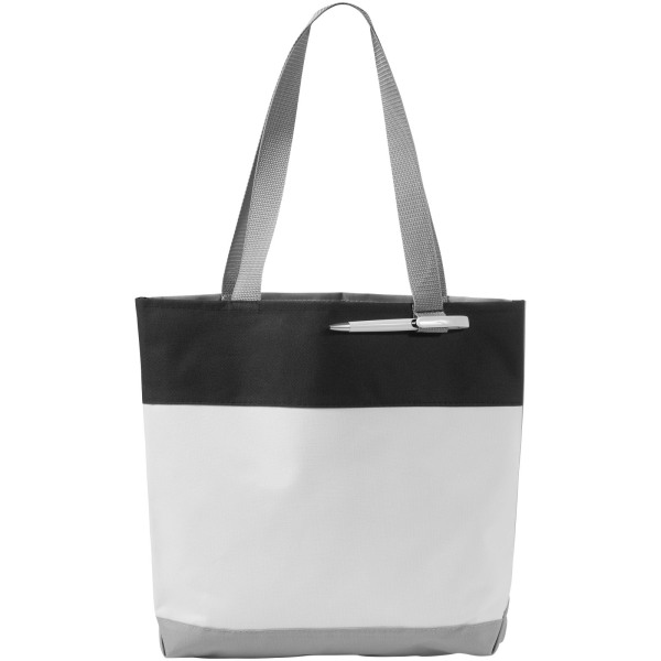 Bloomington colour-block convention tote bag 9L - White/Solid black