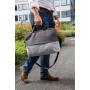 Duo colour RPET 15.6" RFID laptop bag PVC free, grey