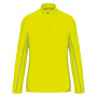 Sportshirt met lange mouwen ¼ rits voor heren Fluorescent Yellow S