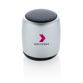 Mini aluminium draadloze speaker, zilver