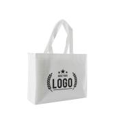 Luxe non woven croco shopper tassen - Wit - Medium Luxe non woven croco shopper tassen - Wit - Medium