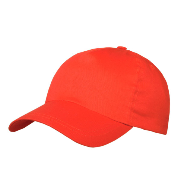Brushed 5 Panel Cap Rood