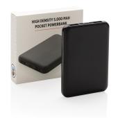 High density 5.000 mAh zakformaat powerbank, zwart