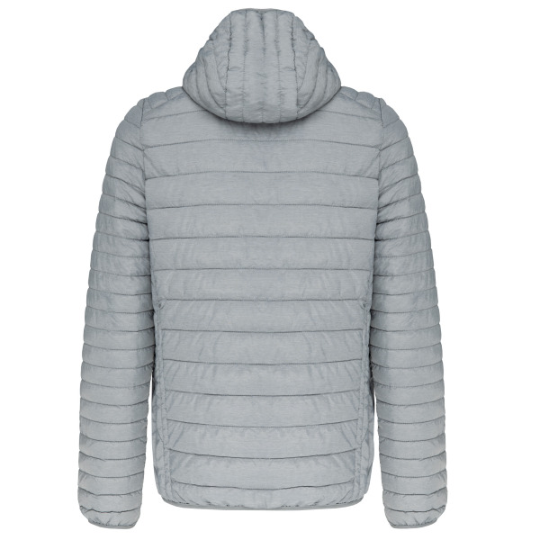Men's lightweight hooded padded jacket Marl Silver 4XL