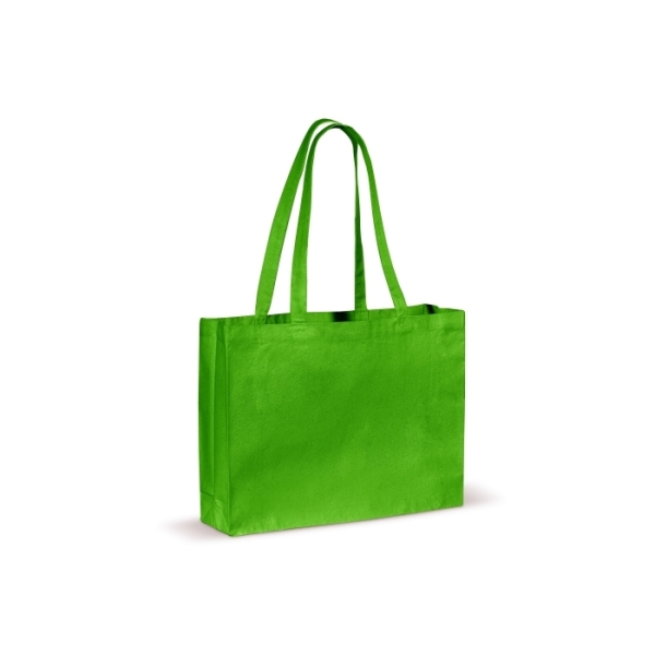 Recycled cotton bag with gusset 140g/m² 49x14x37cm - Dark Green