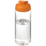 H2O Active® Octave Tritan™ 600 ml flip lid sport bottle - Transparent clear/Orange