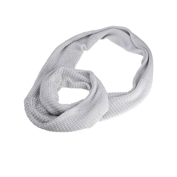 Rondgebreide Sjaal Pearl Grey One Size